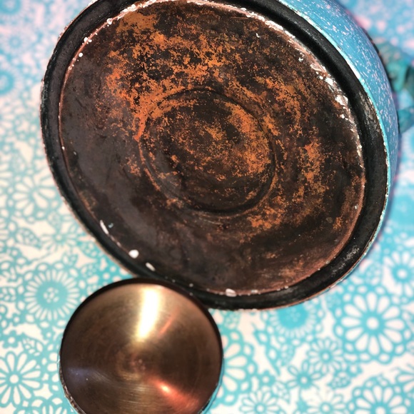 Tea Kettle DYI Aqua/Pink, wax seal, Copper bottom - Picture 8 of 8